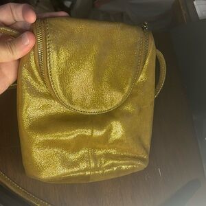 HOBO fern crossbody gold glittery soft purse